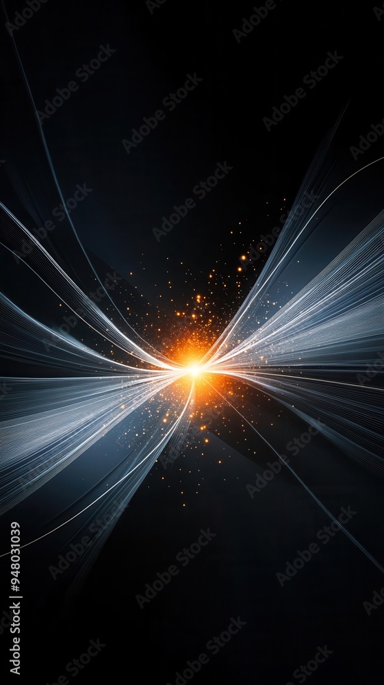 Poster create glowing starburst lines radiating from a central spot