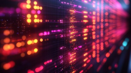 CRISPR tool visualized through vibrant DNA sequencing data representation in a laboratory setting