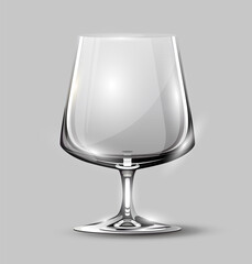 Alcohol glass. Transparent empty realistic mockup stemware for different drinks. illustration