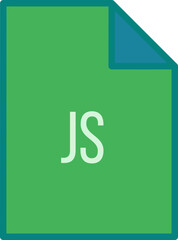 JS File icon fill crisp corner