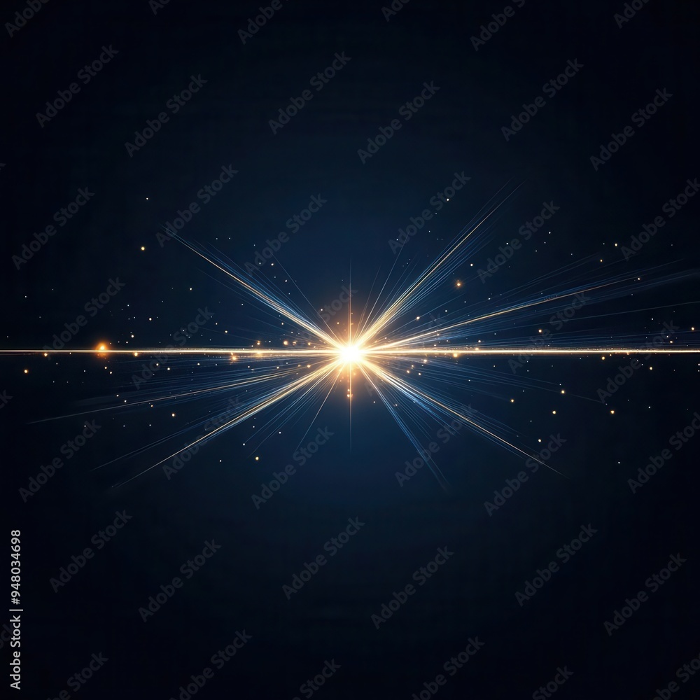 Poster illustrate glowing lines converging from multiple directions