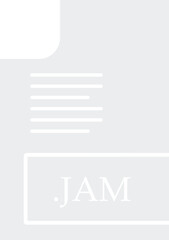 JAM File format icon fill insidse with symbol