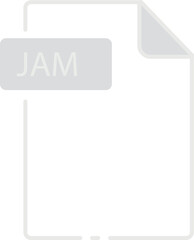 Obraz premium JAM File format minimal icon outline