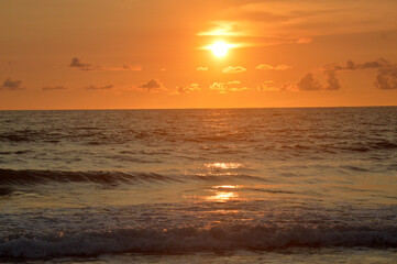 Sunset by the horizon