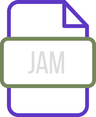 JAM File icon with bold outline