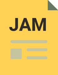 JAM with deep and minimal colors and folded icon