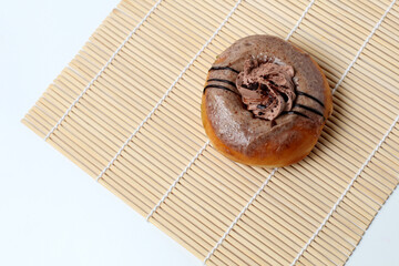 donuts with chocolate topping, isolated, good for articles and commercial