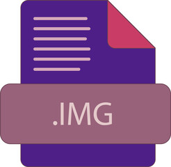 IMG File extention icon old minimal color fill