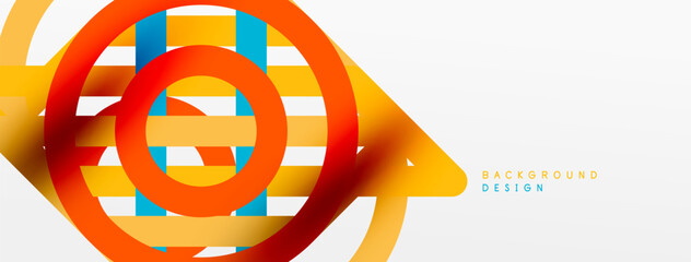 Abstract background - colorful geometric shapes composition made of lines. Technology or business digital template