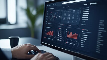 A digital news dashboard showing real-time updates and analytics from multiple news sources