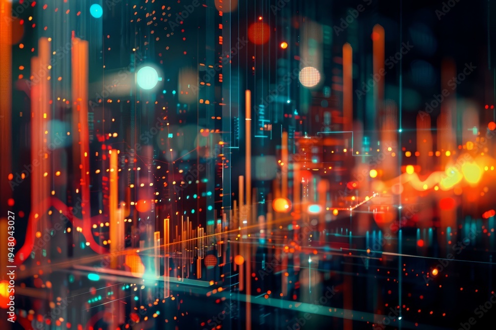 Aufkleber abstract technology background showing futuristic data flowing as a digital information concept