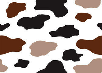 Print texture white cow black brown beige spot repeated seamless pattern print dalmatian dog