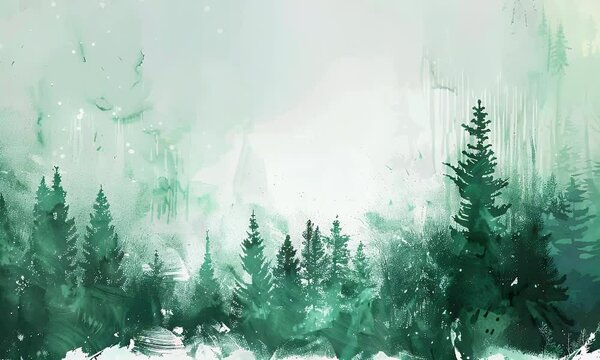 Winter Forest in the Snow