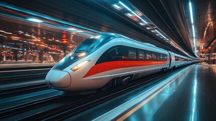 Fototapeta premium High-Speed Train Station