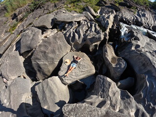 mulher no Vale da Lua, em Alto Paraíso de Goiás, Chapada dos Veadeiros