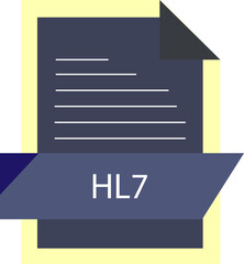 HL7 File format icon modern design