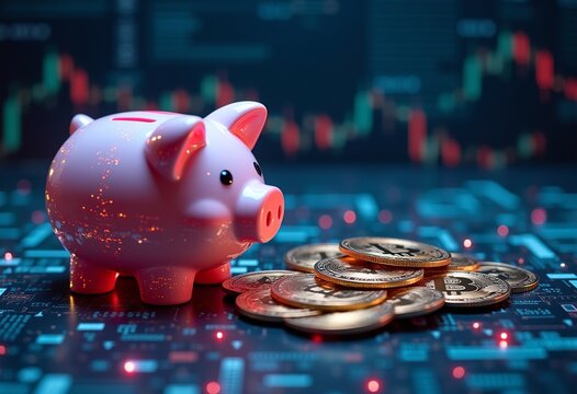 Cyber Business Boom: Secure Your Future with Bitcoin Trading and Electronic Piggy Bank Investments - Powered by Adobe