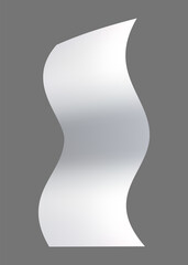 Flying paper page, icon. Falling documents sheet. Curved corner or fly page sheet. Scattered office sheet in motion. cartoon illustration