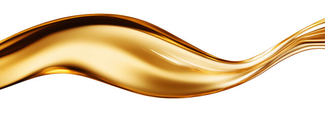 Cooking Olive pale yellow oil swirl splash isolated on clean png background, engine motor fuel oil for vehicles, liquid flowing in form of wave.