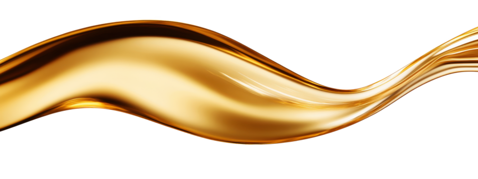 Cooking Olive pale yellow oil swirl splash isolated on clean png background, engine motor fuel oil for vehicles, liquid flowing in form of wave.