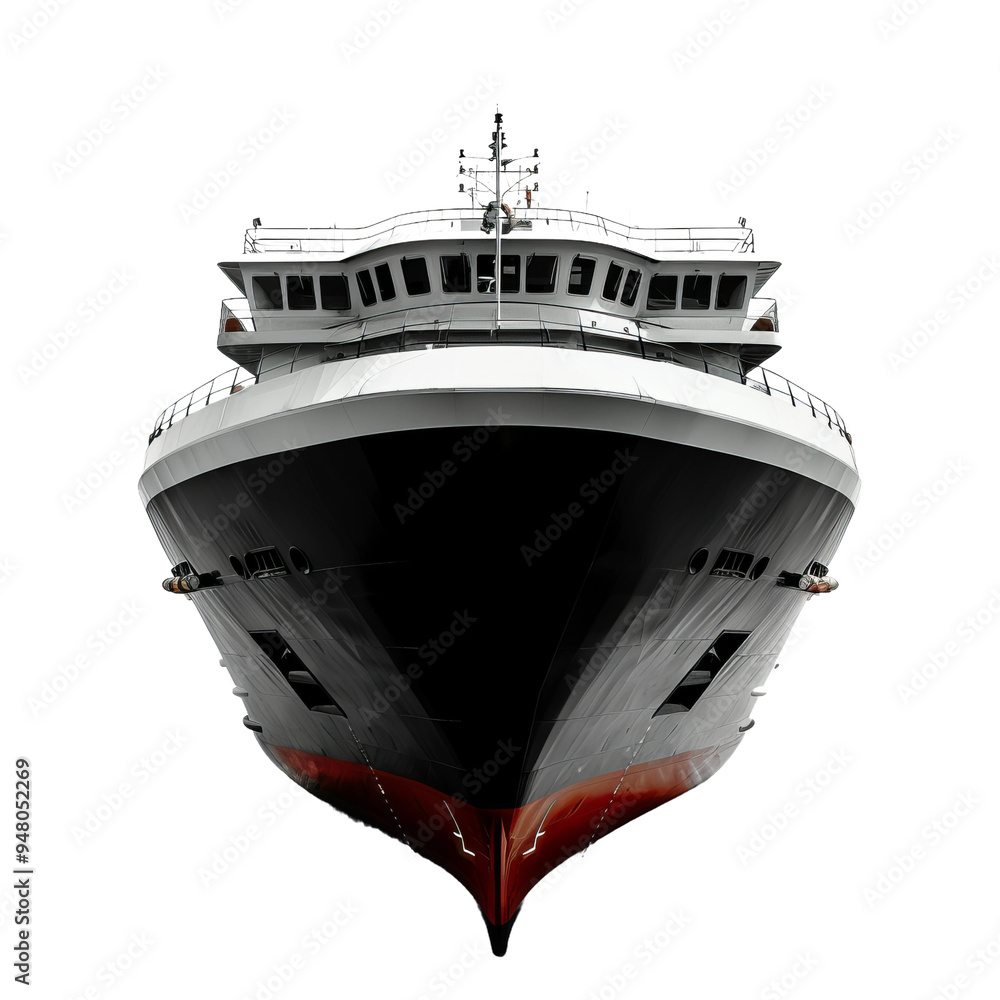 Wall mural cruise ship isolated on white background