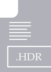 HDR File format icon fill insidse with symbol