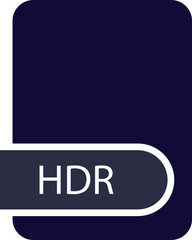 HDR File format icon with contour