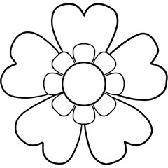 Flowers drawings no color or flowers line back