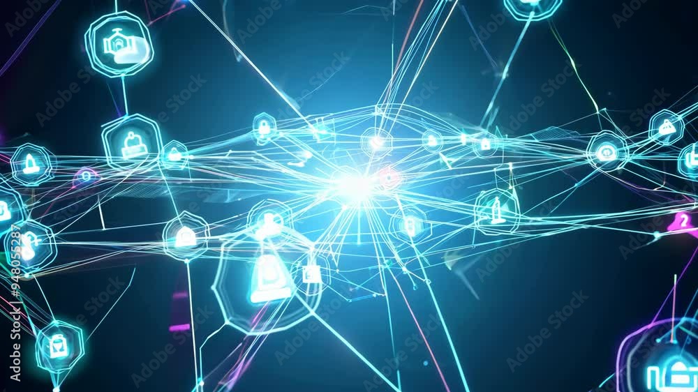 Poster exploring the impact of technology on digital connectivity in modern communication networks