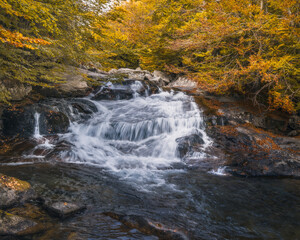 Waterfall in Salenques Valley in the Pyrenees