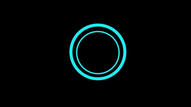 Pause blue glowing neon icon. Glowing sign logo vector .player icon isolated on background