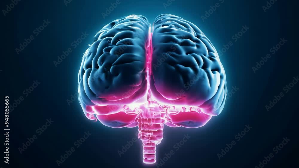Poster exploring the complexity of the human brain with stunning animated visuals in vibrant colors