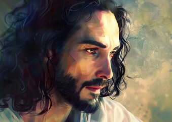Fototapeta premium Jesus Christ close up portrait
