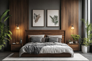 Modern Bedroom Interior.
