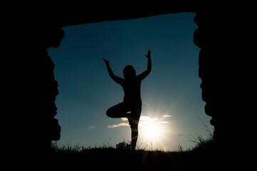 Yoga time in a relaxing place