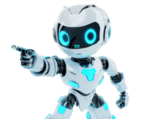 a robot pointing at something