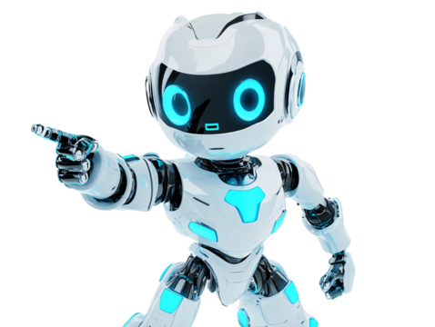 a robot pointing at something