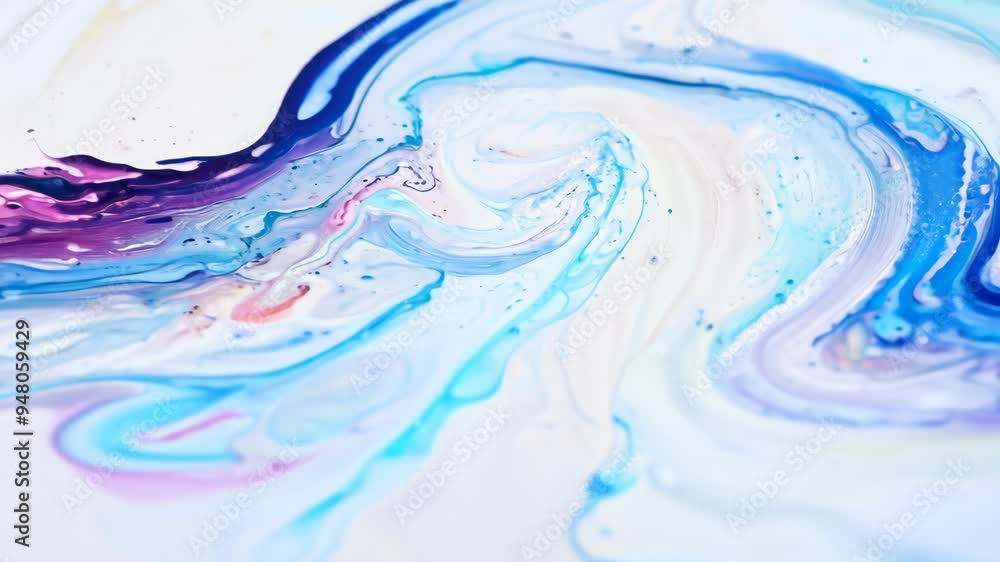 Poster creating stunning abstract art using swirling paint techniques on canvas in vibrant colors