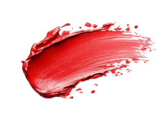 a smear of red lipstick