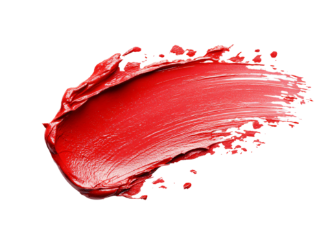 a smear of red lipstick