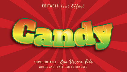 candy 3d text effect design
