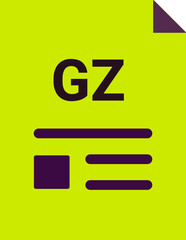 GZ with deep and minimal colors and folded icon