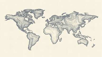 A Timeless World Map with Vibrant Design