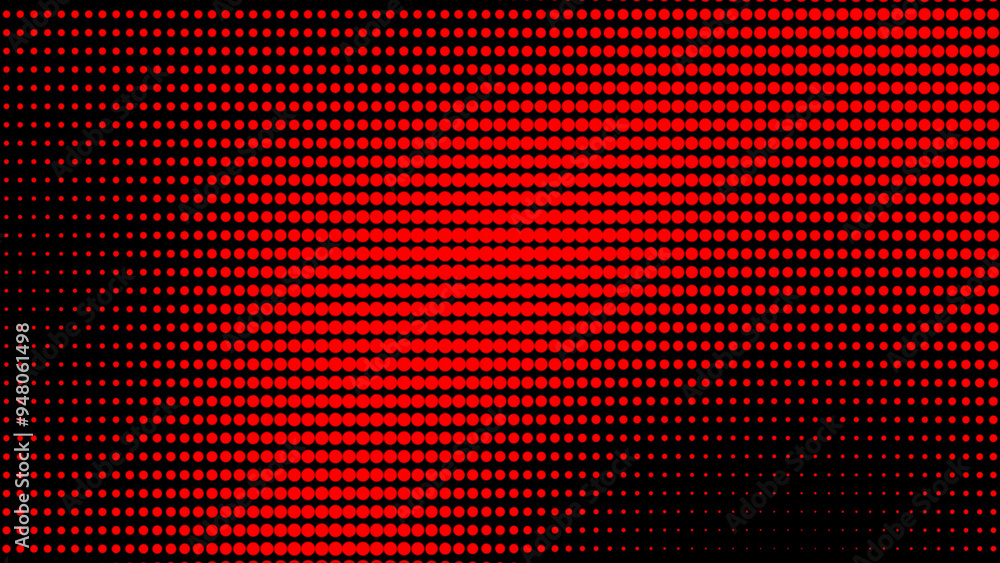 Poster halftone dots background. red color pattern gradient texture with technology digital background.