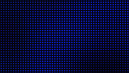 Abstract halftone gradient horizontal banner in blue colors. Motion modern animation. Texture of dots pattern. Dotted animated gradient