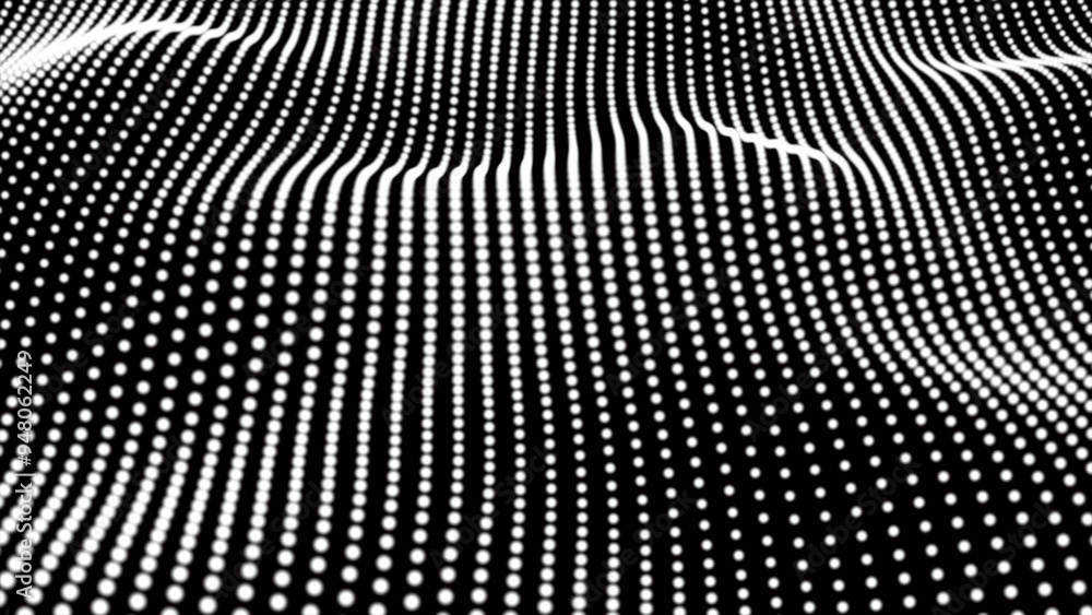 Poster white color interweaving of atomic particles in space. network connection structure. big data digita