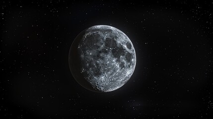 Obraz premium A close-up shot of the moon in a starry night sky.