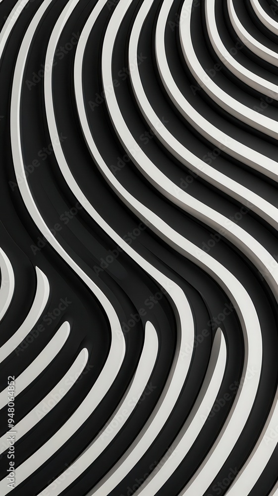Fototapete depict curved motion lines that loop and intersect dynamically