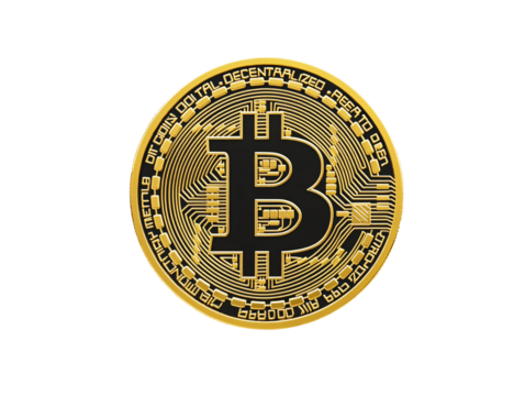 a gold and black coin