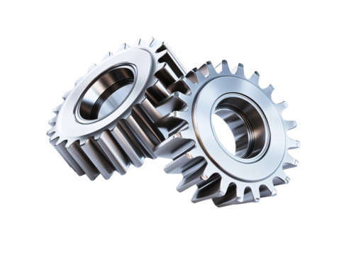 a close-up of a couple of gears